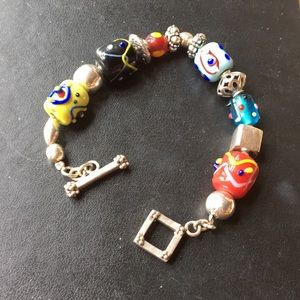 Sterling silver and beaded Silpada bracelet